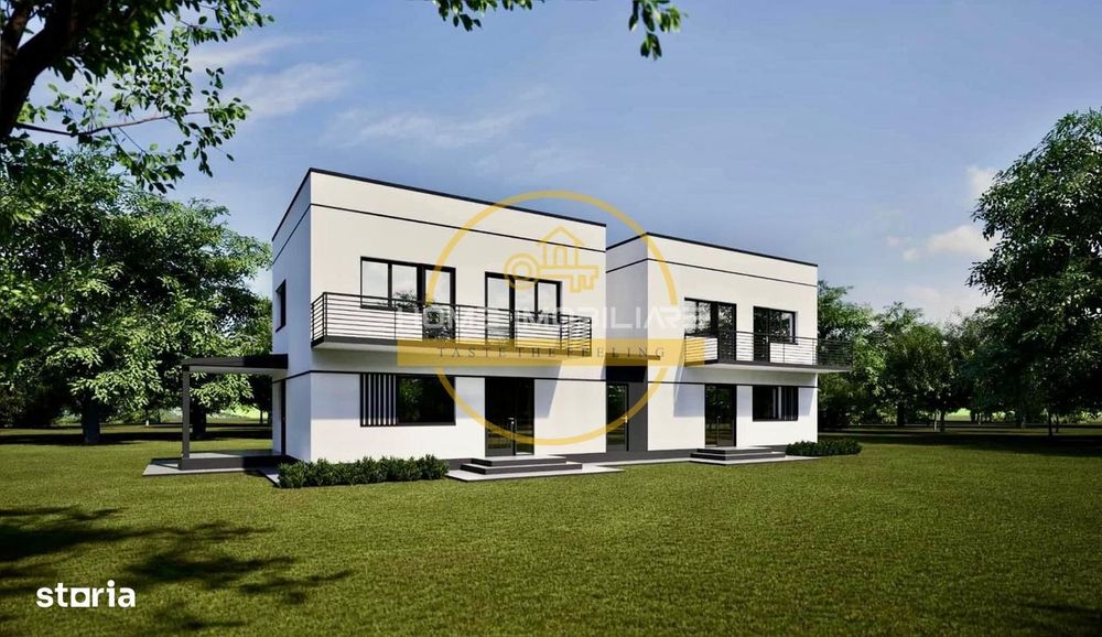 Duplex fără perete comun | 4 camere | 100 mp utili | 300 mp teren | Lu