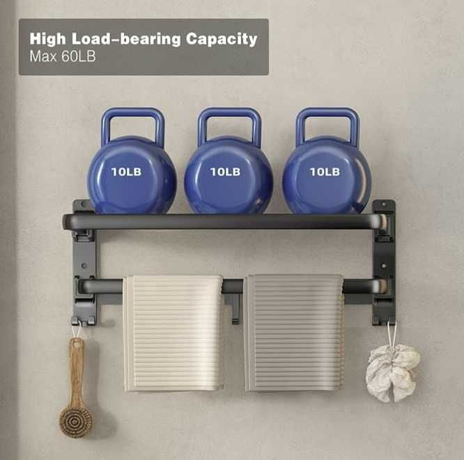 Suport pentru prosoape baie aluminiu argintiu 50cm