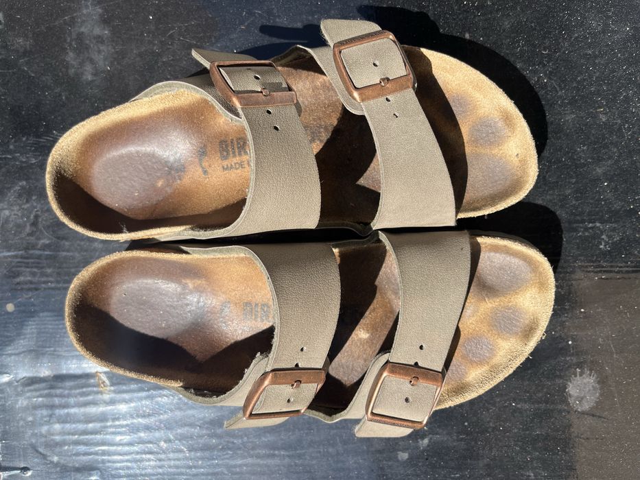 Papuci Birkenstock, mārimea 36, taupe gri, slim