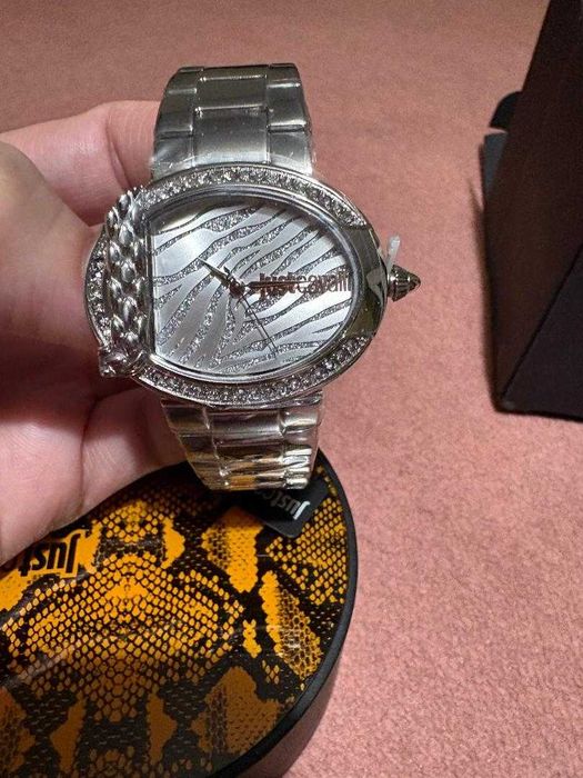 Ceas de damă argintiu Just Cavalli nou, cu etichetă