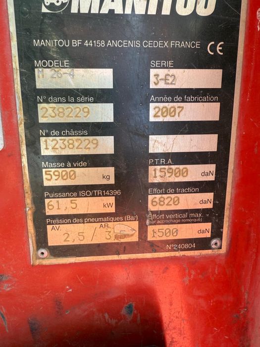 Manitou M26-4 motor Perkins