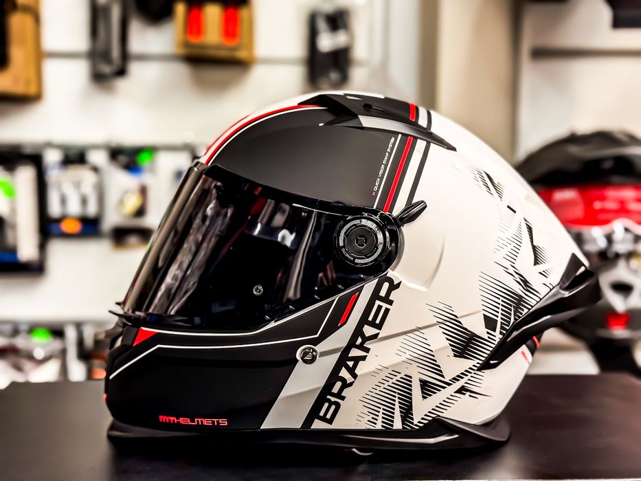 Casca Moto MT BRAKER sv Alb Mat
