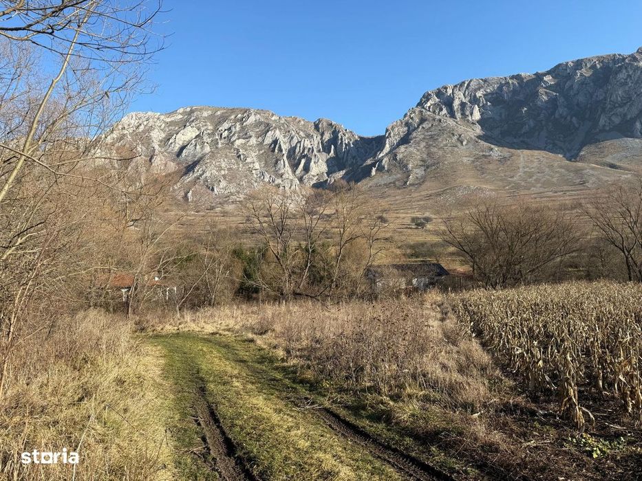 Teren 1.250 m² Rimetea, priveliște superbă, acces din 2 direcții