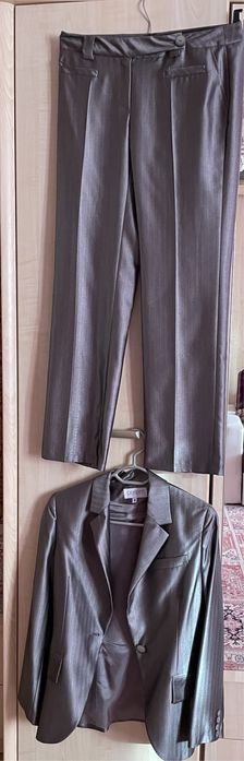 Шалбармен кастюм, белдемшемен жакет