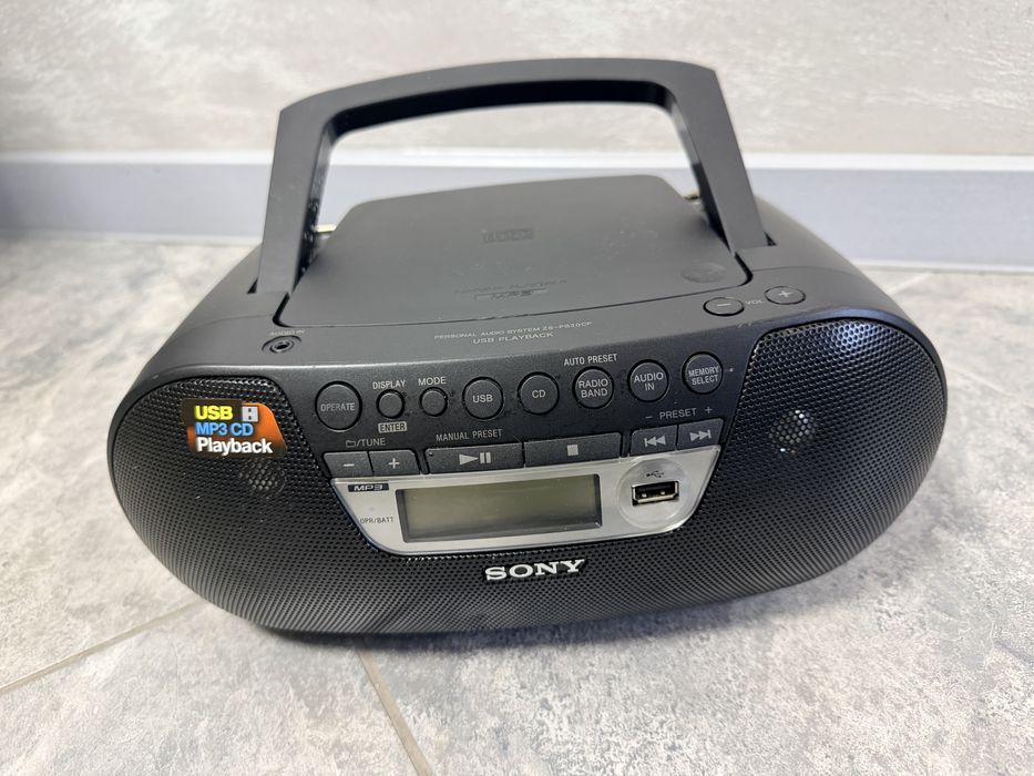 Минисистема FM радио MP3 CD плейър USB четец SONY ZS-PS30CP ...
