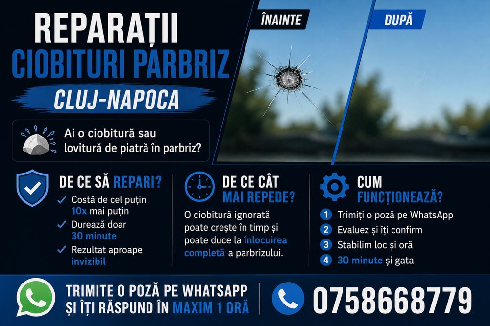 Reparatii Parbrize Ciobituri Lovituri de Piatra Cluj Napoca