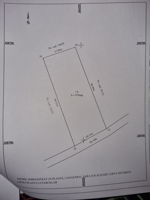 Teren Simnicu de Sus, Sat Lesile, 1400 mp si 878mp,, 25 euro/mp