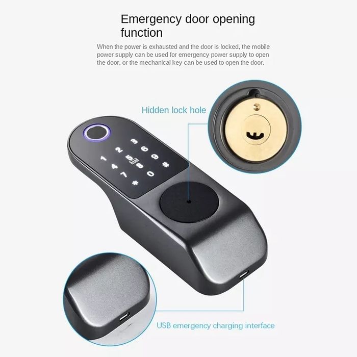 Smart замок, WiFi, отпечаткой пальца, парол, брелок, Smartlock