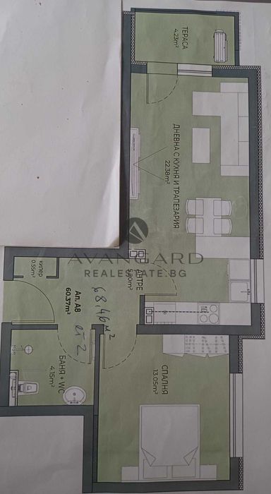 Продава се Двустаен апартамент в Пловдив, Остромила - 68 кв.м за 1295 €/кв.м - Снимка #4