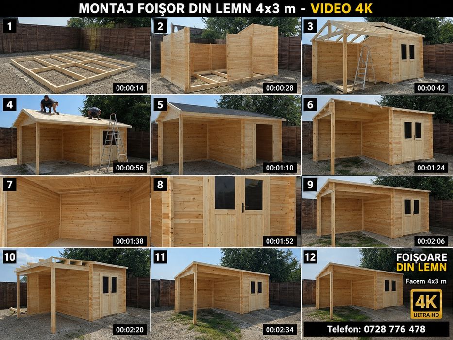 Vand si confecționez foișoare din lemn masiv