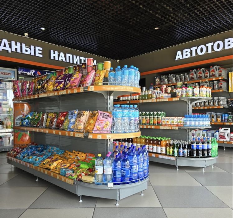 Доконлар учун полкалар, Темир стеллаж, Прилавка, Витрина, Токча,