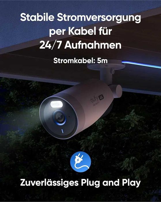 Нова eufy Security eufyCam E330 (Professional) – 4K Камера с 24/7 AI..