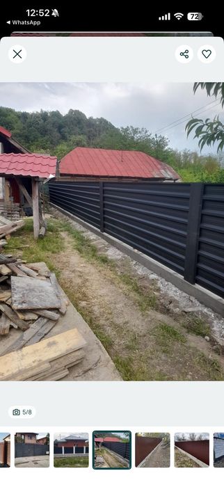 Construim garduri și porți stil jaluzele șipcă metalică tablă cutata