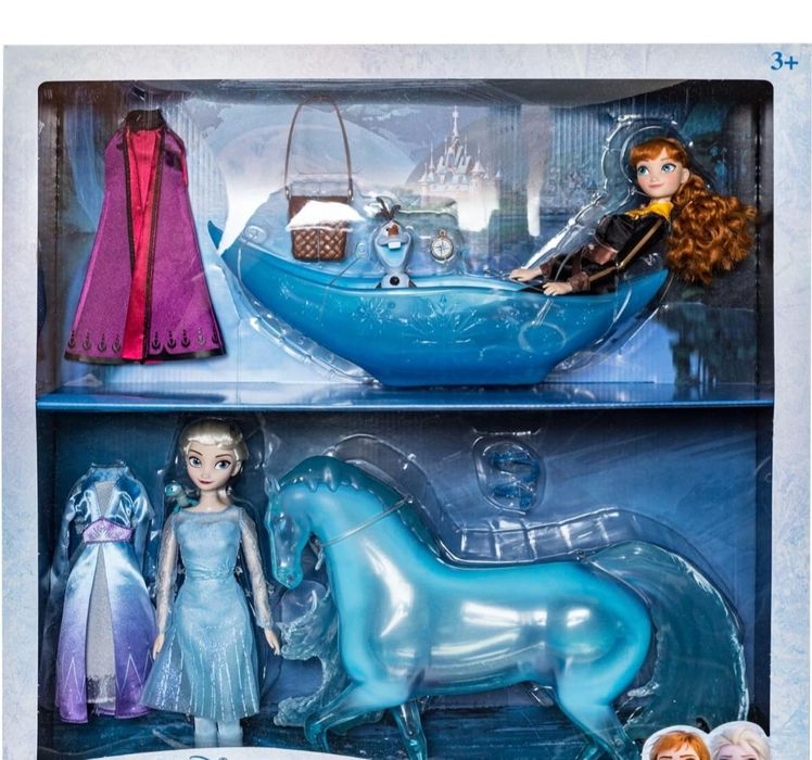 Прекрасен голям комплект кукли Елза и Анна, Нок, Олаф