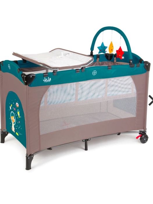 Patut pliant 2 niveluri Juju Sleepy Baby, Space Doggy