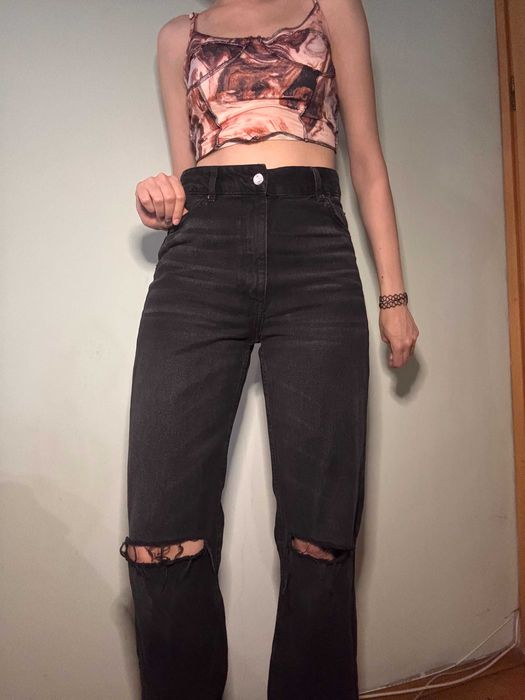 НОВИ широки прави дънки Bershka