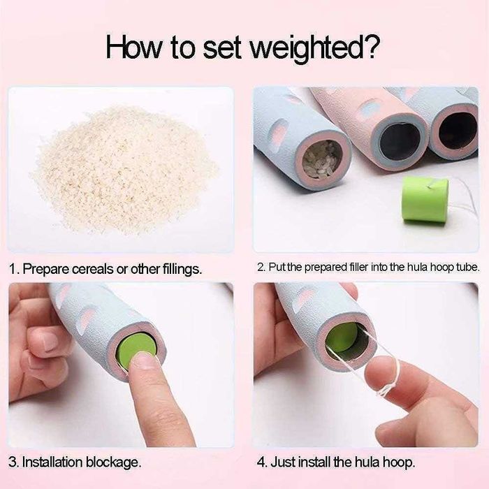 Намален! Фитнес масажен обръч за отслабване Hula Hoop, 96 см. и 98см.