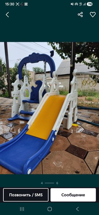 Продается качелях с горкой