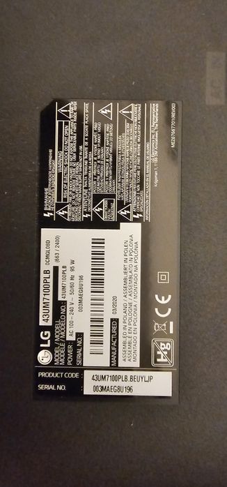 Televizor Led LG 108 - display spart - piese