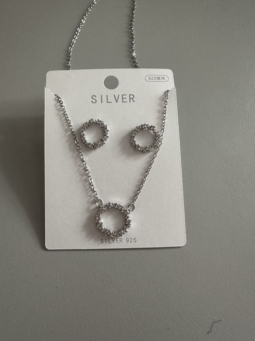 Сережки и цепочка набор Бижутерия