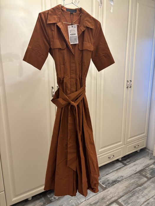 Rochie din bumbac cu eticheta XS Zara noua