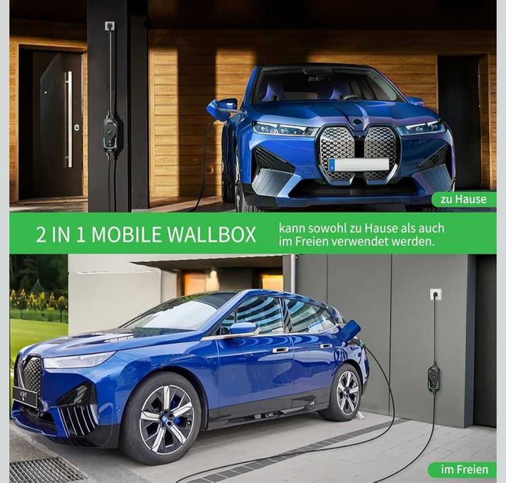 INFGO Зарядна станция тип 2 1-фазен 3.68kW 8.1 м. кабел 6-16A EV нова