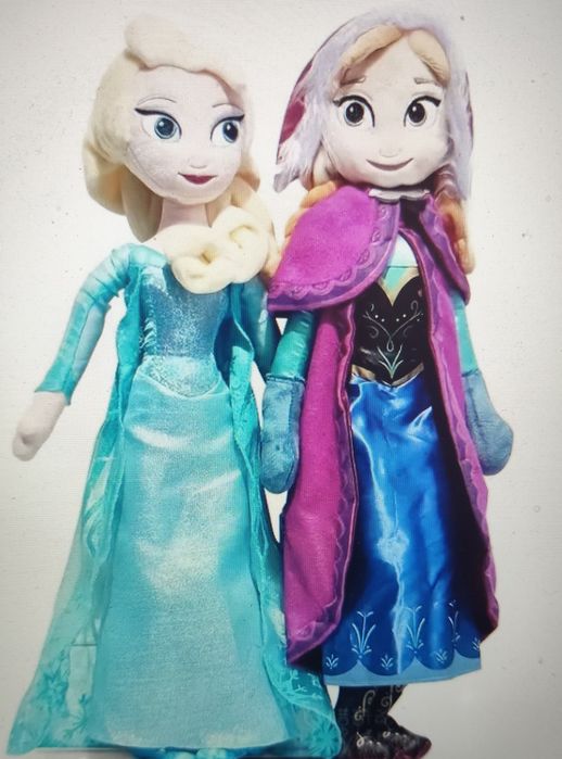 Плюшени играчки  Елза и Анна, Ариел, Снежанка,Рапунзе45см