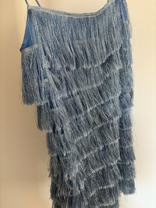 Синя рокля ресни Zara XS
