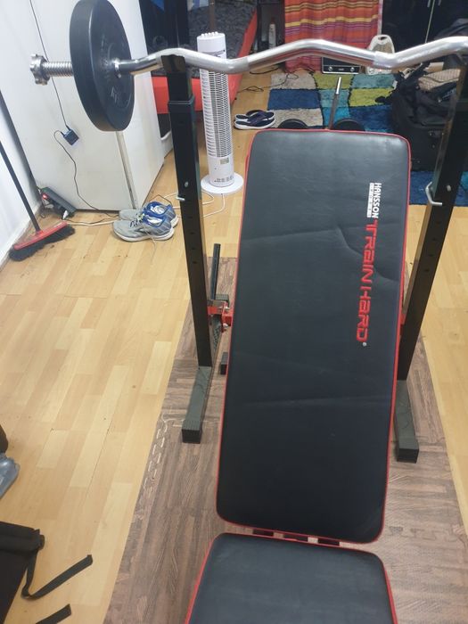 Bancă piept , greutăți, gantere ( set complet antrenament )