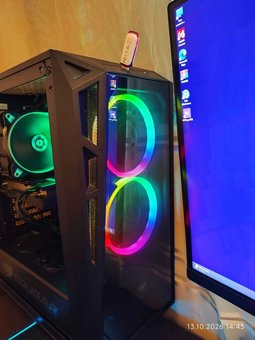 Геймърски Intel i5 14400F, RX 6600 8GB, RAM 16GB DDR4 3466, SSD 512GB NVME