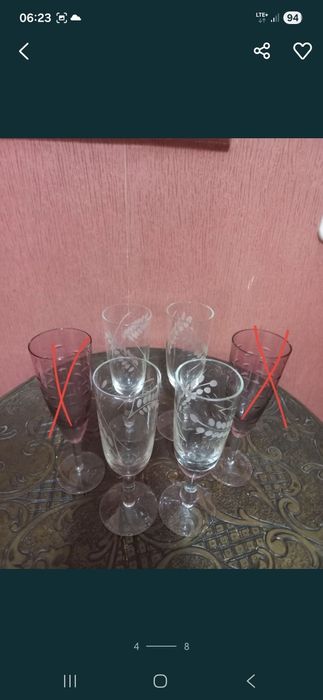 Бокалы СССР,винтаж,Богемия,см.все фото
