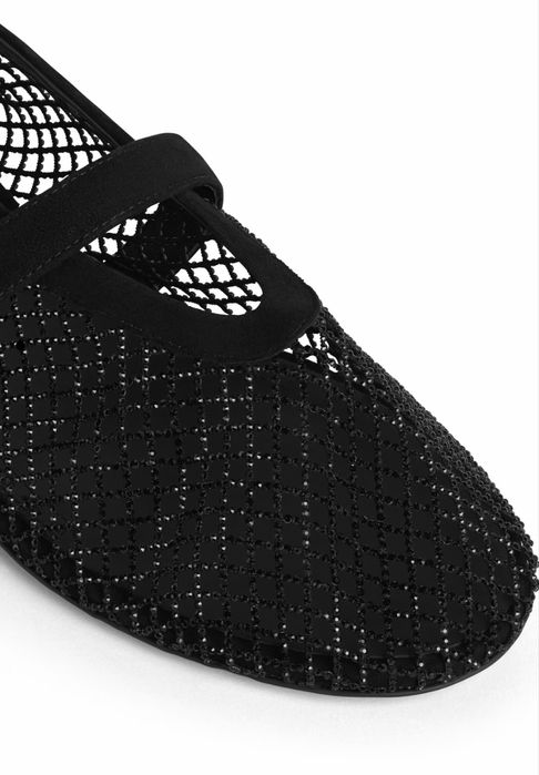 Балетки балерины Alaia со стразами