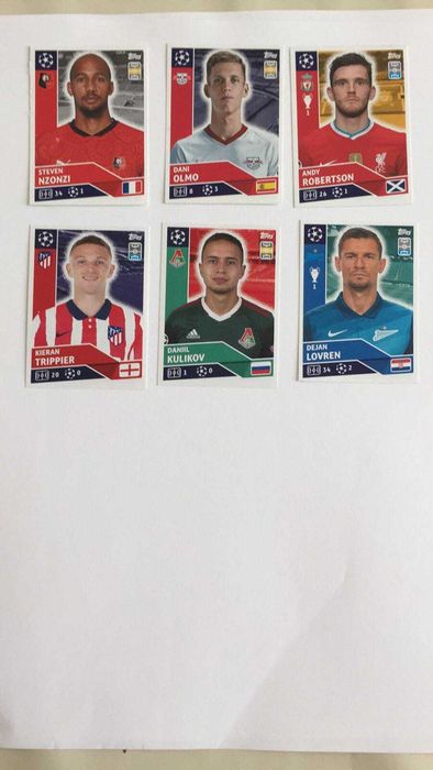 лепенки panini на футболисти от световното през 2010 г. и шамп лига