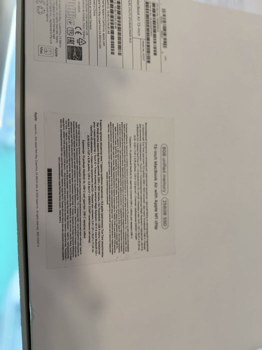Macbook Air M1 256 EAC 17 циклов 100% акб