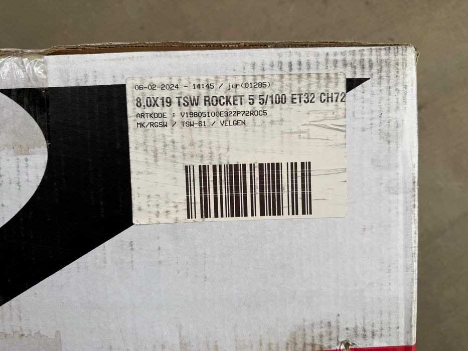 4 бр. чисто нови алуминиеви джанти TSW ROCKET 19'' 5x100 ET32, 8J