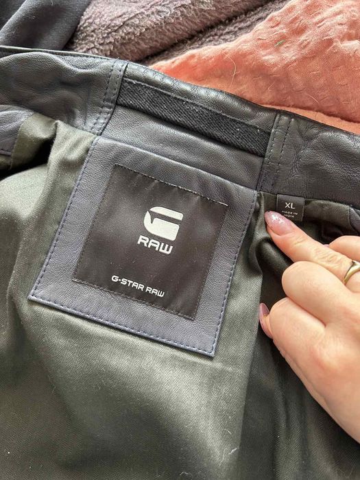 Оригинално кожено яке G-star RAW biker leather jkt D16182-B508-4213