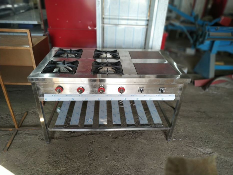 Газ плита 6 конфорки газ плита Gaz plita газ плита из нержавейки gazpl