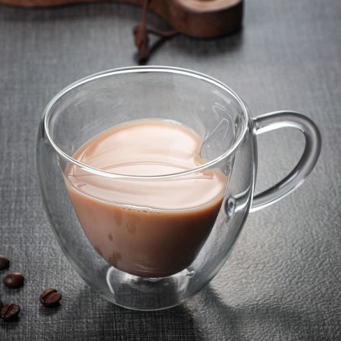 Чаша за кафе Сърце Двойно дъно Двустенна