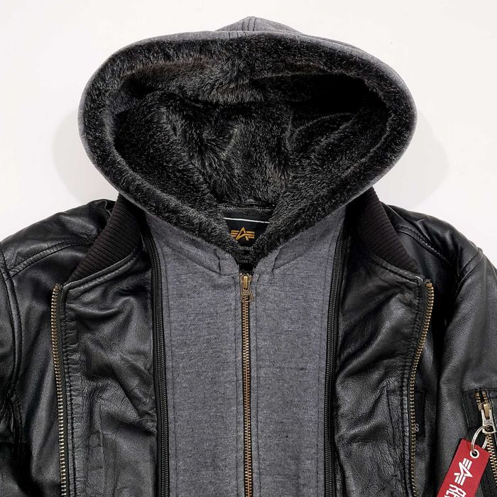 ALPHA INDUSTRIES 193129 Оригинал Кожено Яке Естествена Кожа Бомбър M-L