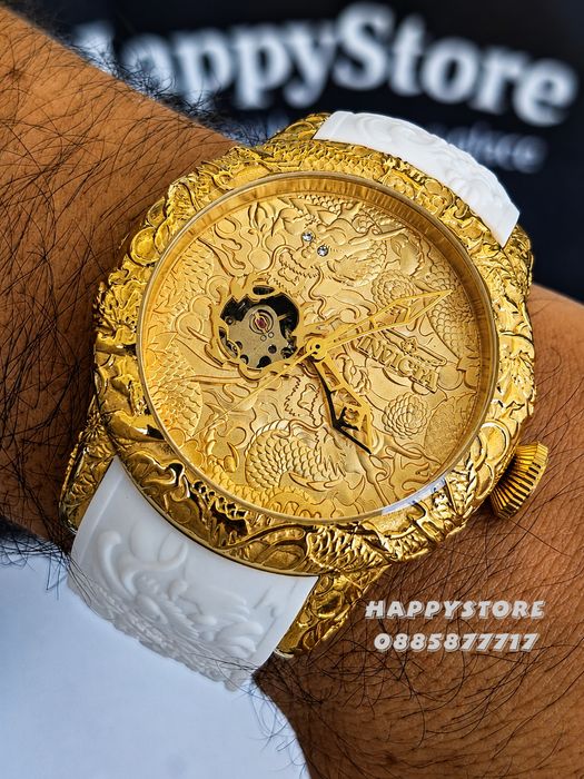 INVICTA Katana automatic white/gold  50 mm, Инвикта нов мъжки часовник