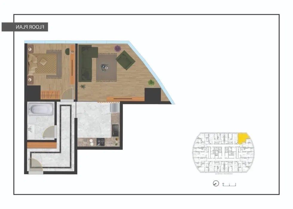 ПРОДАЁТСЯ Квартира ЖК Piramit Towers 58м2 39-этаж
