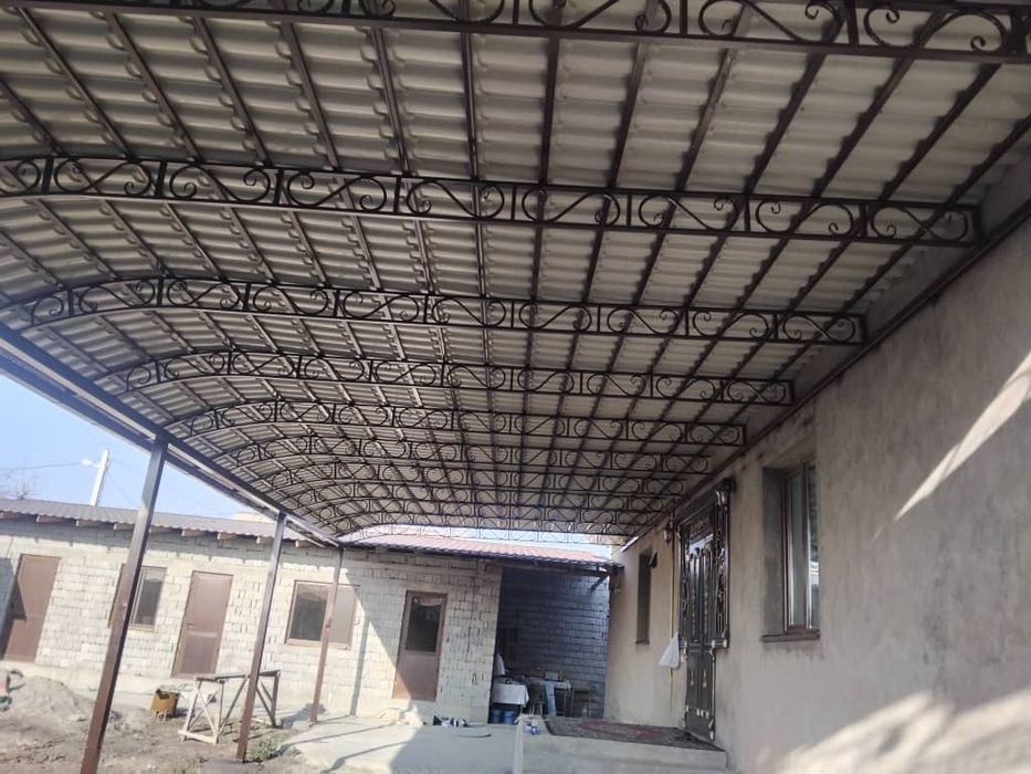 Навес, ворота, тапчан, сварка,