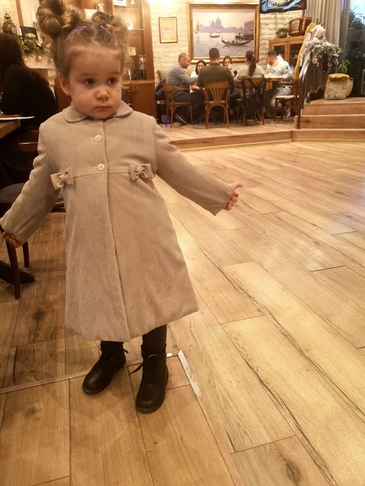 Детско палто 2-3 г, 98 см.- 104 см. Свето бежаво