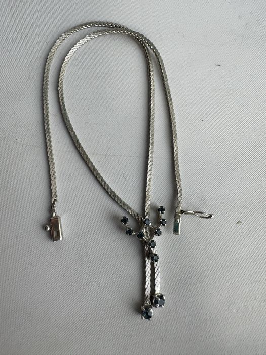 Colier din argint rodiat si cubic zirconia