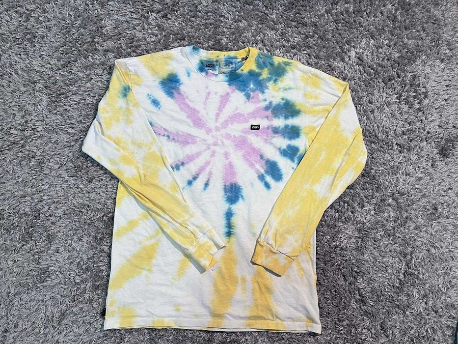 Vans "Off The Wall" Tie-Dye Long Sleeve Tee - Pastel Spiral