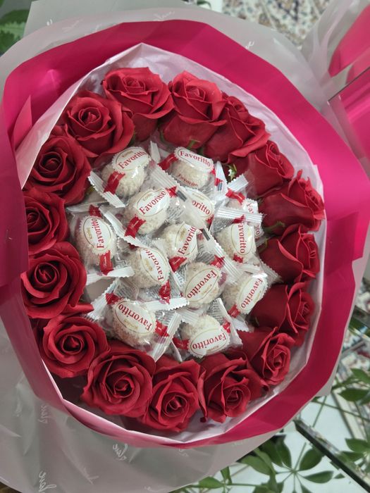 Букет из мыльных роз