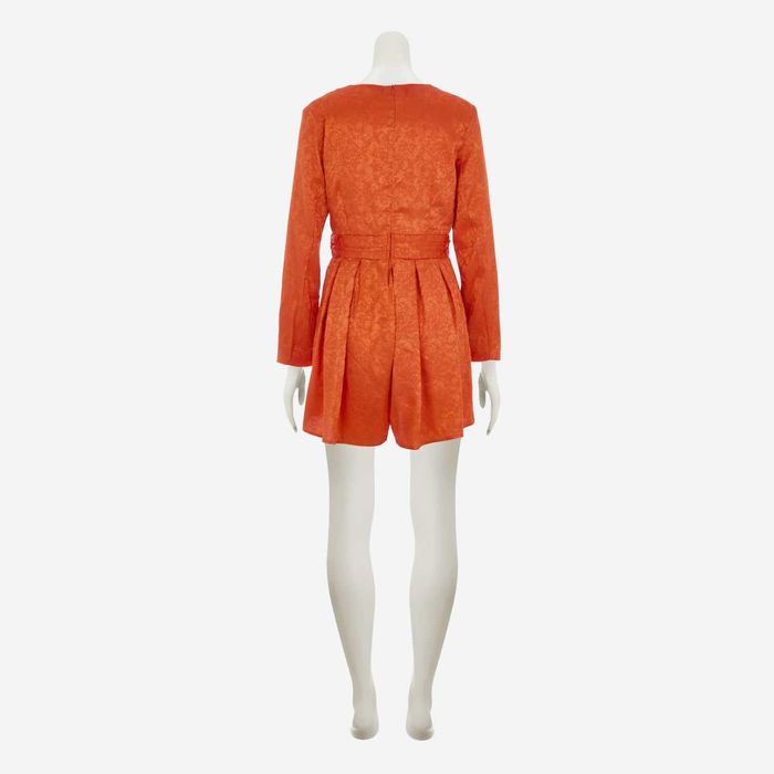 Vita Grace дамска оранжева мини рокля playsuit Vienna жакард - нова