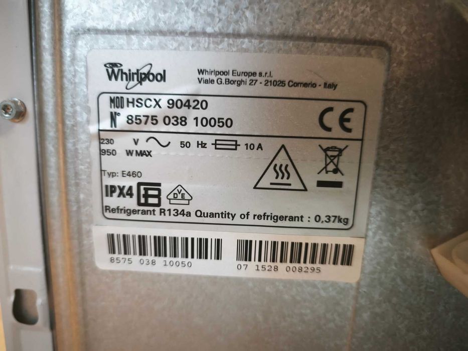 Сушилня с термопомпа Whirlpool: свободностояща, 9,0 кг - HSCX 90420