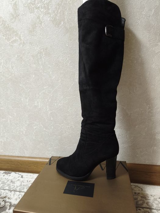 Сапоги зимние, б/у. Замша.