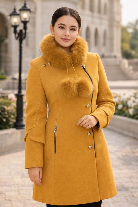 Драповое пальто для девушек